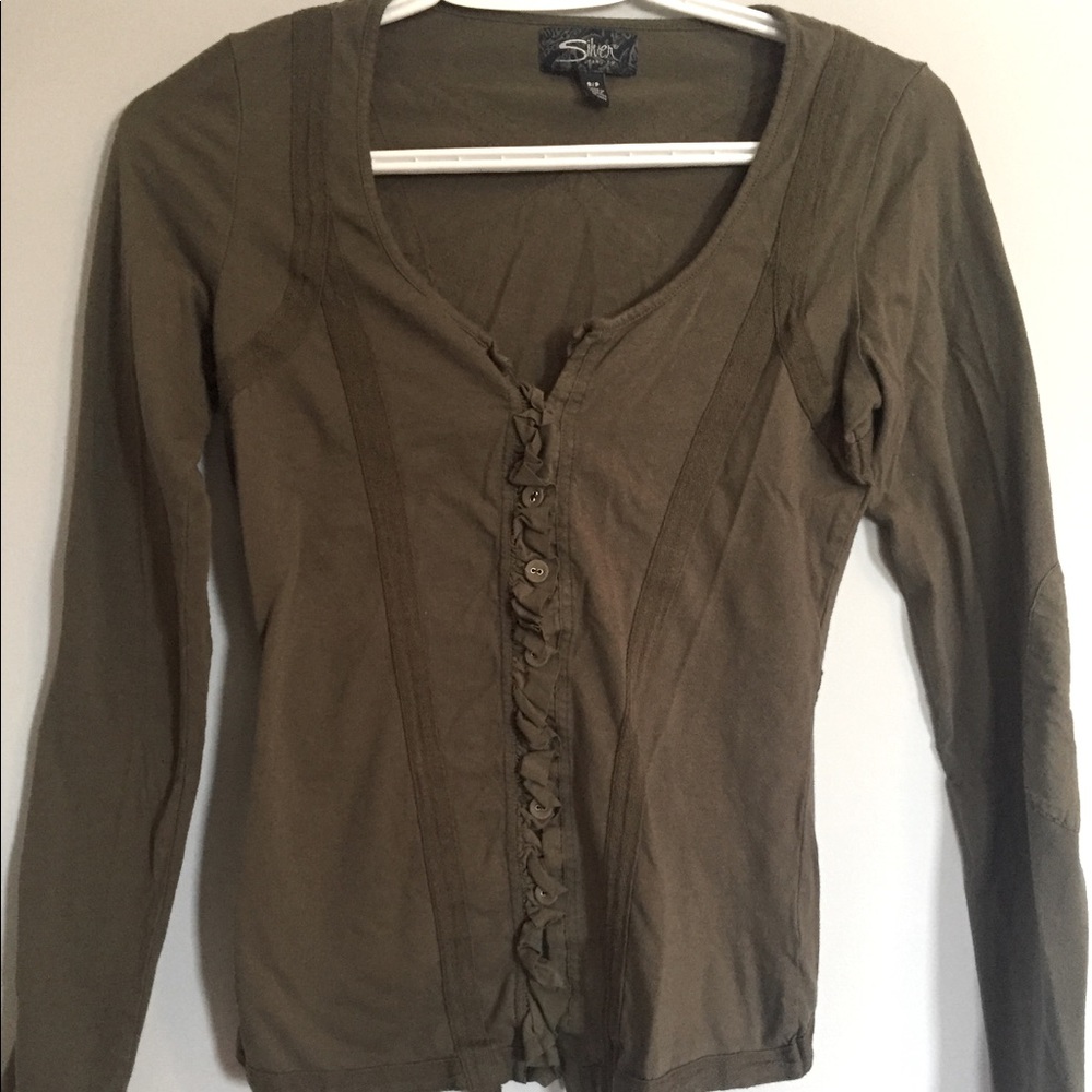 Army Green Silver Long Sleeve